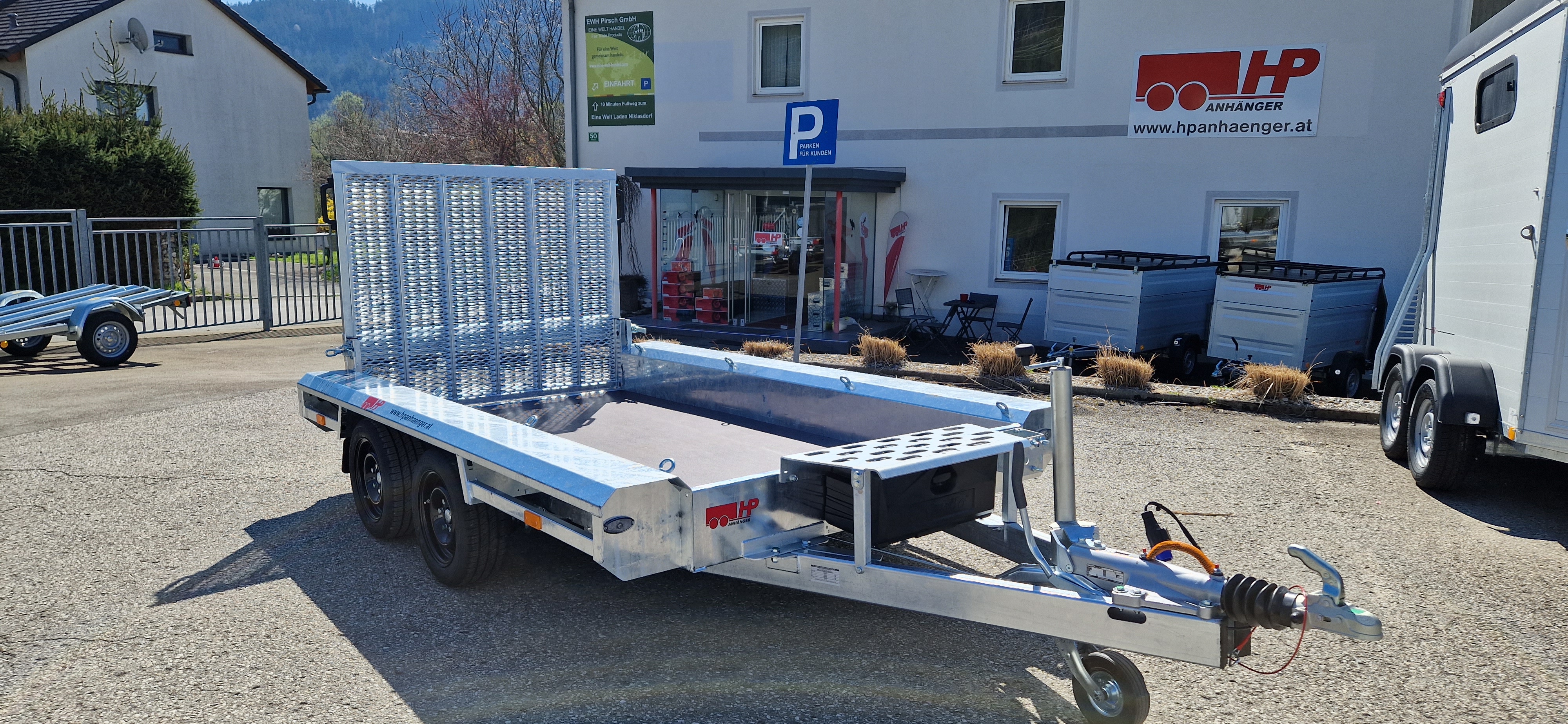 Baggeranhänger, Baumaschinenanhänger, Universaltransporter HP 273015/2 Tandem Sondermodell 